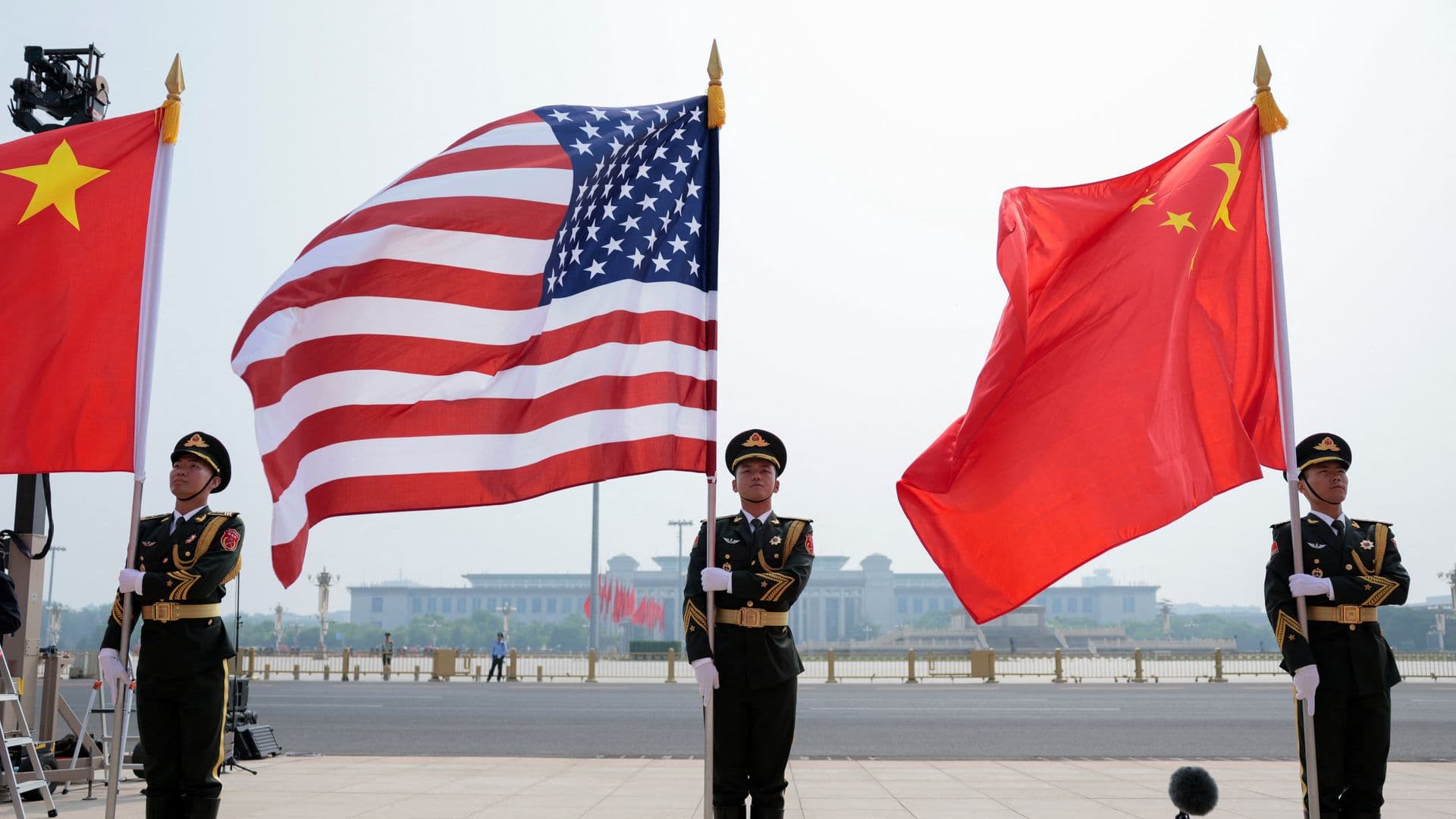 Ceremonia por la visita de Donald Trump a China, en mayo de 2026.