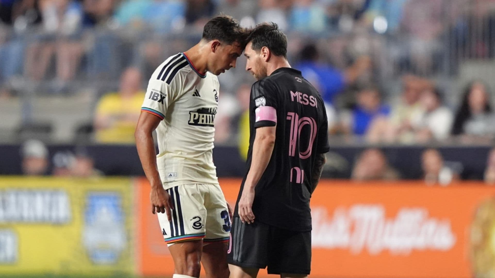 Lionel Messi se encaró con el futbolista Quinn Sullivan al final del partido entre Inter Miami y el Philadelphia Union.
