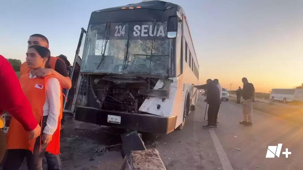 Choque entre Camiones de Personal Deja más de 60 Heridos en la Carretera Torreón - San Pedro